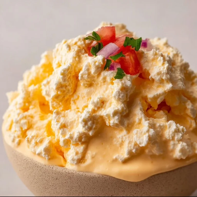 Delicious high protein cottage cheese queso served with tortilla chips