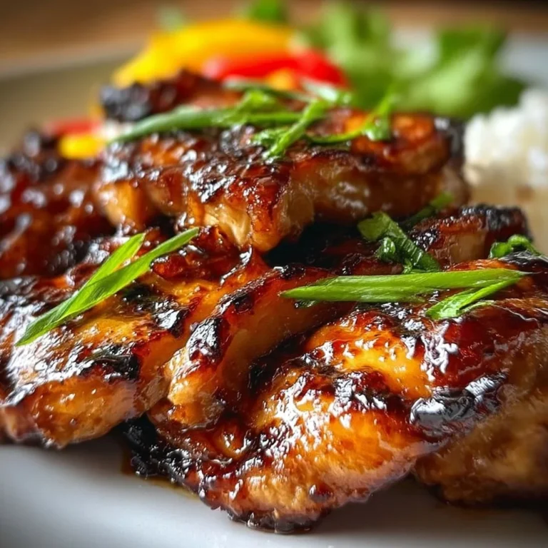 Grilled Huli Huli Chicken served with tropical garnishes