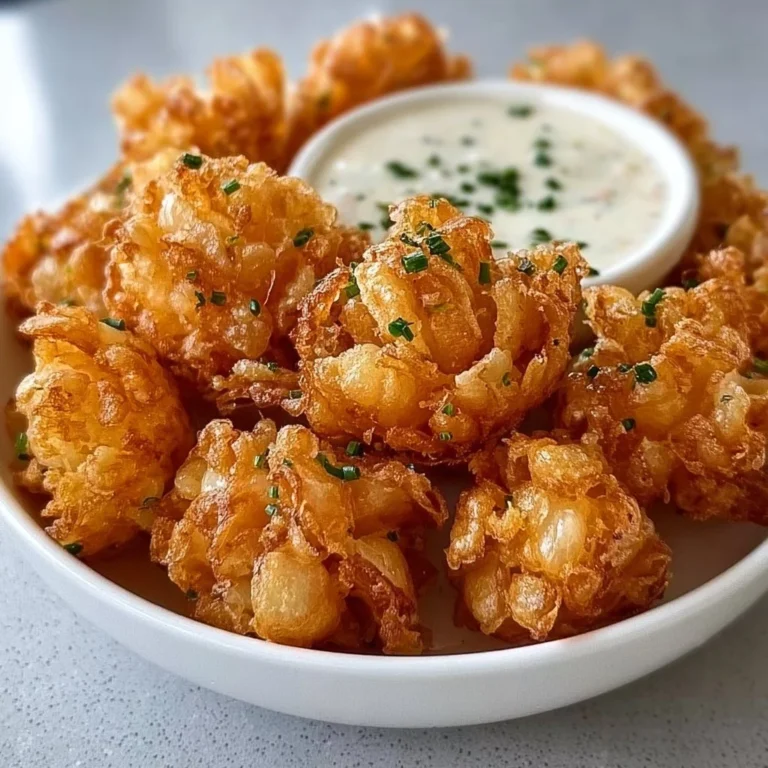Mini bloomin' onions with buttermilk ranch dip served on a plate