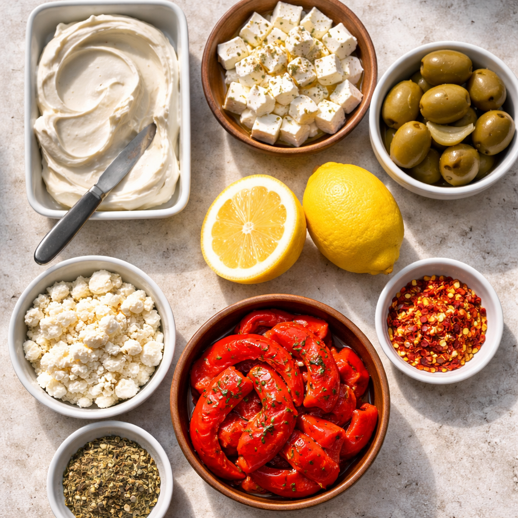 Olive Lovers Dream Dip Creamy Zesty and Simply Irresistible Appetizer ingredients photo