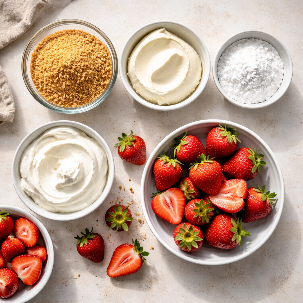 Strawberry Shortcake No Bake Balls Recipe Easy Summer Treat ingredients photo