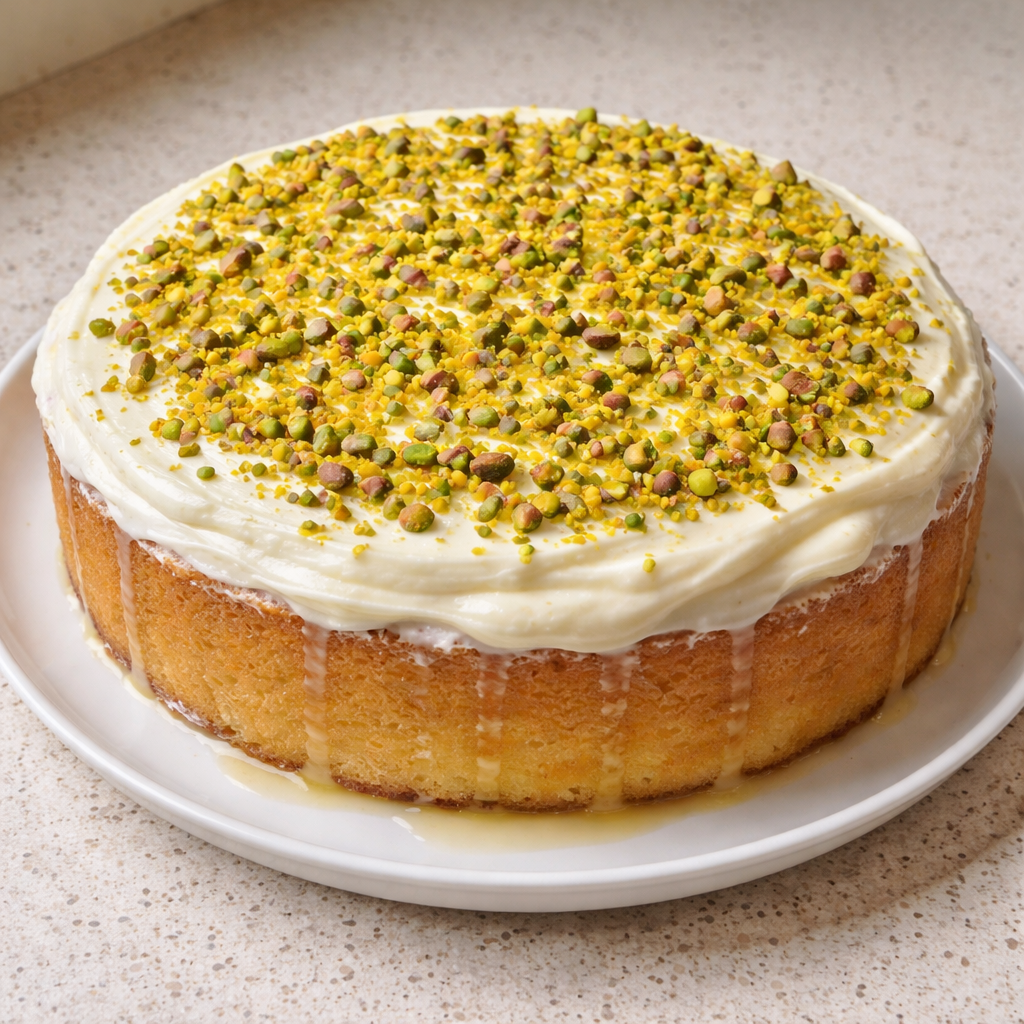 Lemon Pistachio Milk Cake A Moist Delight to Savor featured photo