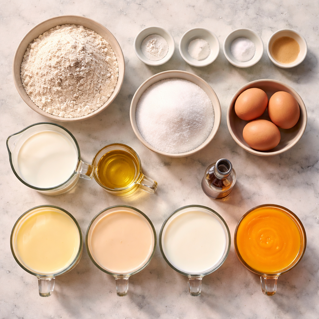 Mango Milk Cake ingredients photo