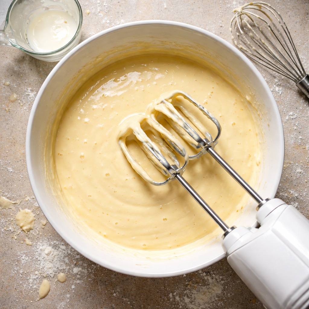Mango Milk Cake preparation photo
