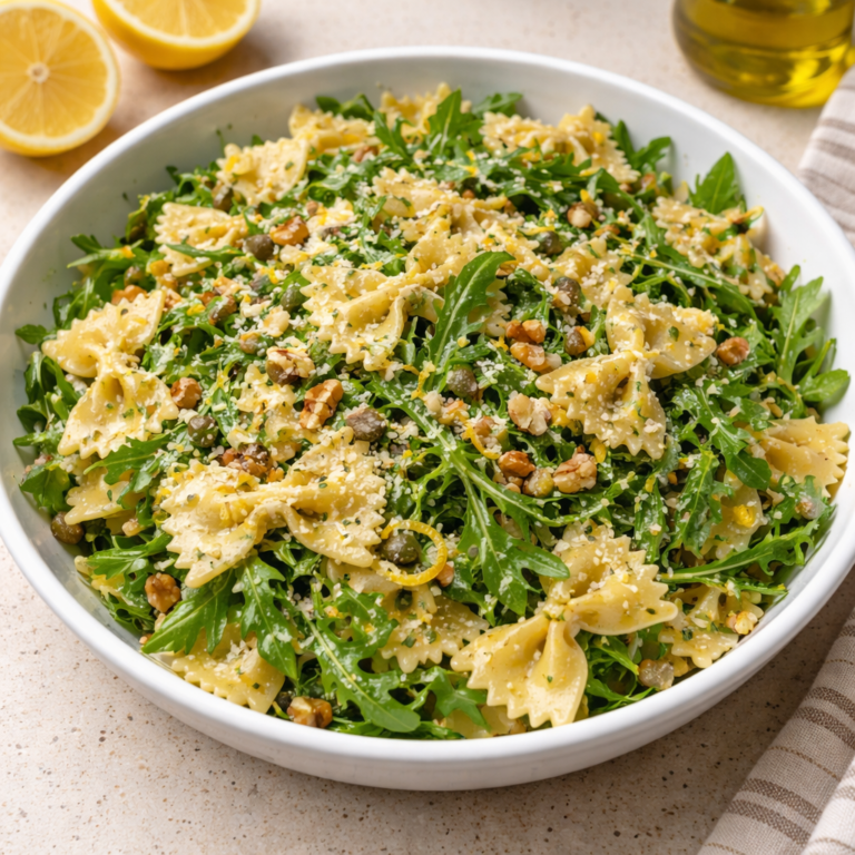 Lemon Arugula Pasta Salad for a Bright Fresh Twist featured photo