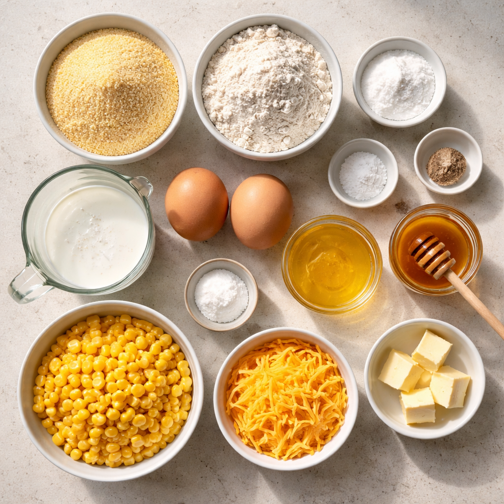 Southern-Style Honey Butter Cornbread Poppers for crowd pleasing bites ingredients photo