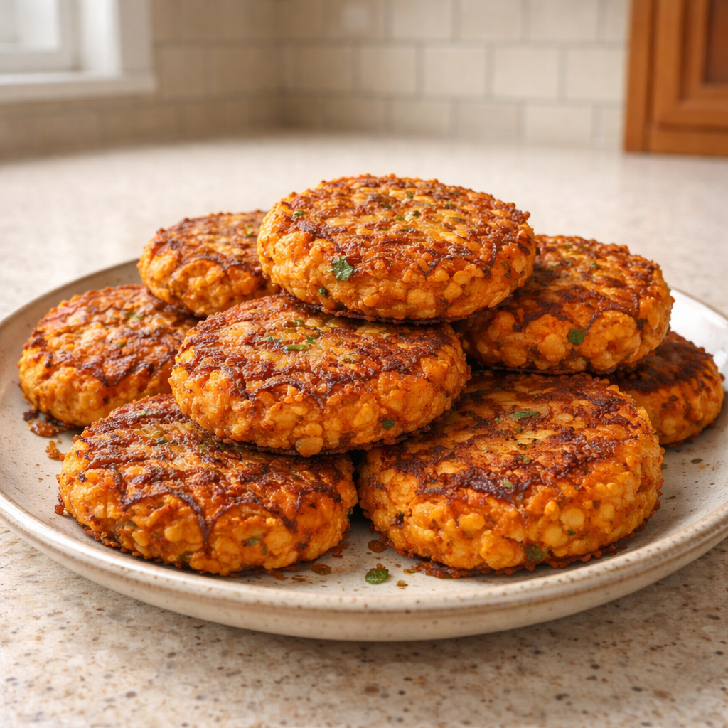 Crispy Sweet Potato and Red Lentil Patties for Easy Weeknight Dinners featured photo