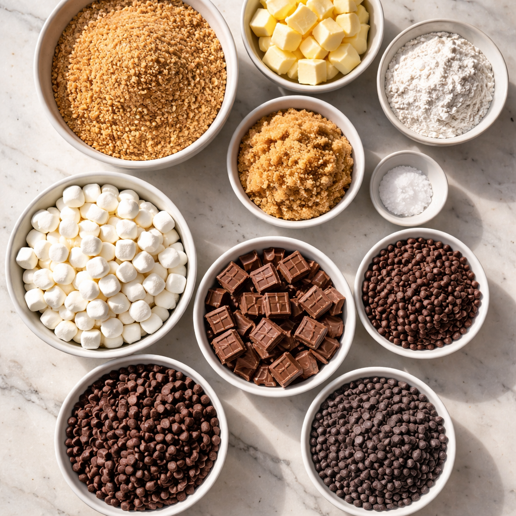 Ultimate S’mores Cookie Dough Pie Dessert Recipe For Everyone ingredients photo