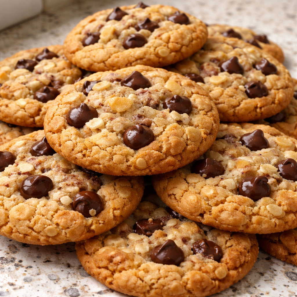 Rice Krispie Chocolate Chip Cookies Easy Chewy Treats for Dessert featured photo