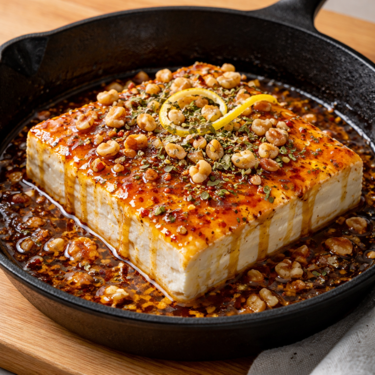Skillet Seared Feta with Chili Honey Glaze A Stunning Party Appetizer featured photo