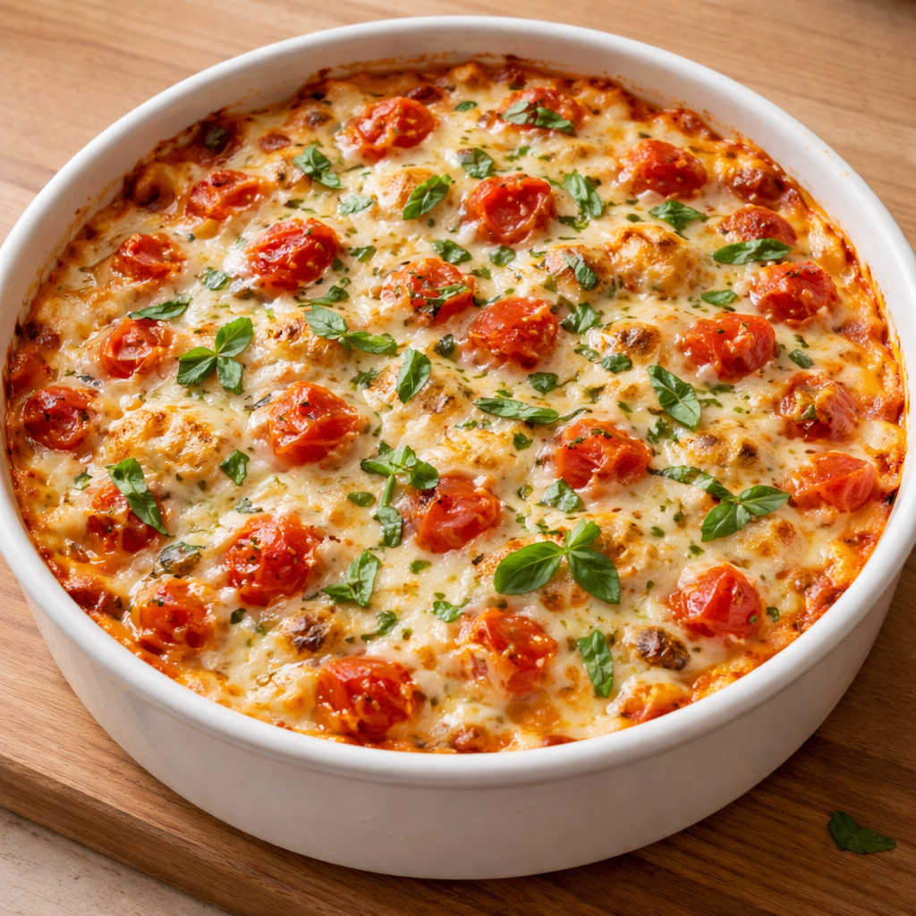Creamy Three Cheese Tomato Bruschetta Dip Perfect for Appetizers featured photo