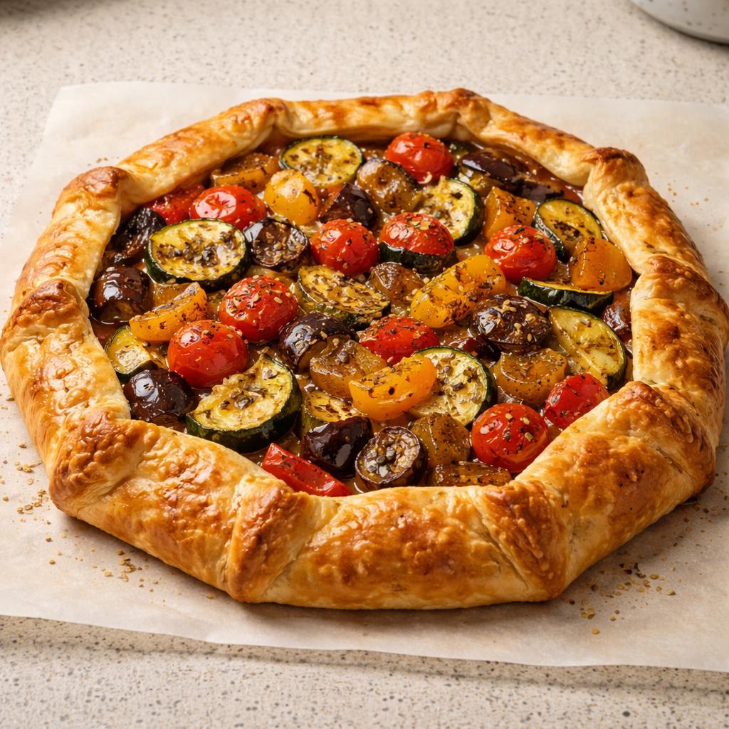 How to bake a flaky Mediterranean Vegetable Galette in under an hour featured photo