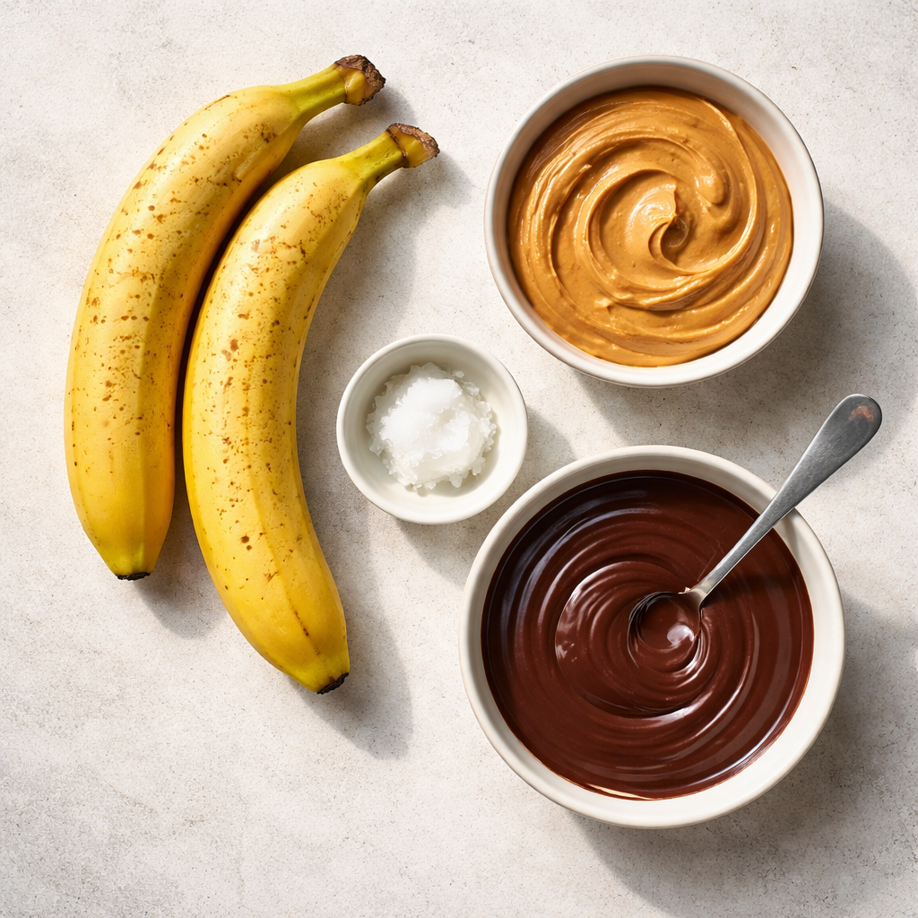 Must Try Frozen Banana Snickers Healthy Banana Treats ingredients photo