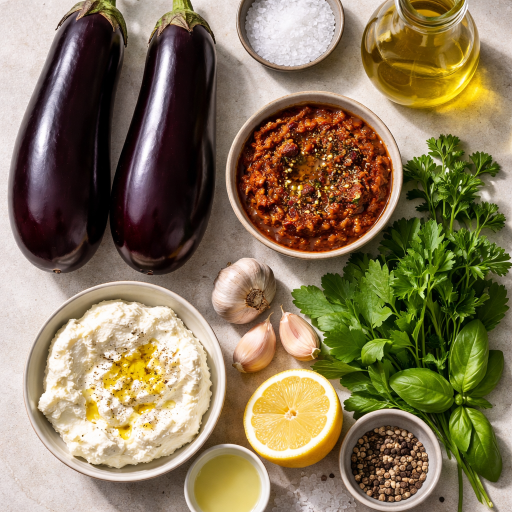 Gourmet Antipasto Involtini Di Melanzane Che Fanno Bella Figura ingredients photo