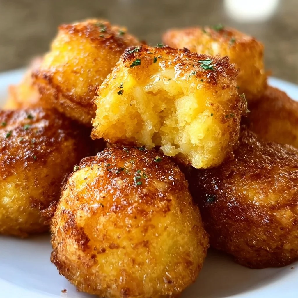 Southern-style honey butter cornbread poppers served on a platter
